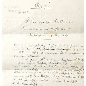 1893 Subpoena Charges Of Wilhelm Klepser Draft Dodging Military Law Germany E88L
